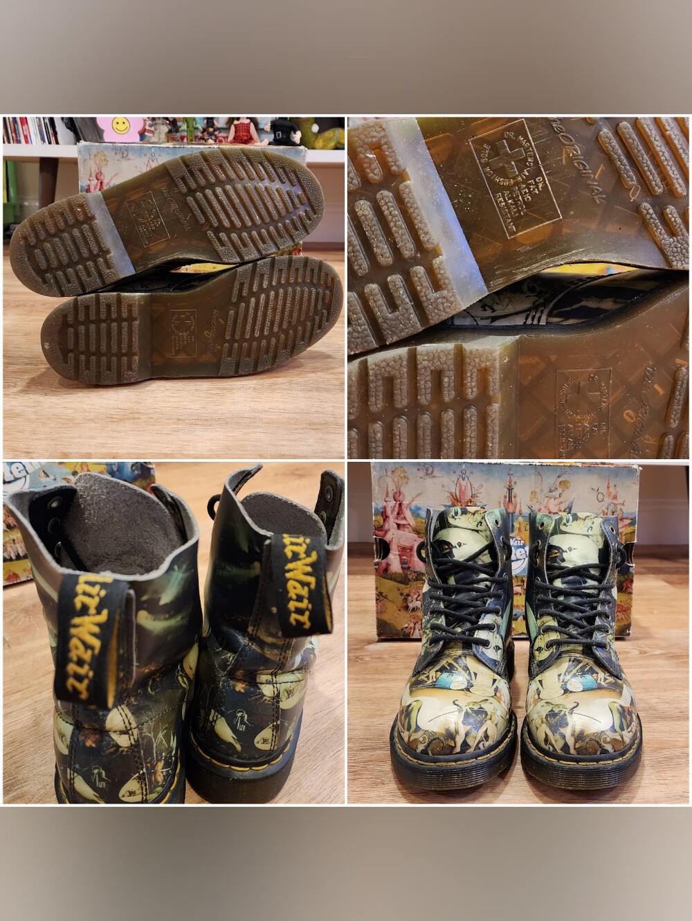 Rare Dr Martens x Hieronymus Bosch 1460 Pascal Hell Boots Men's 8 Women's 9 - Picture 5 of 8